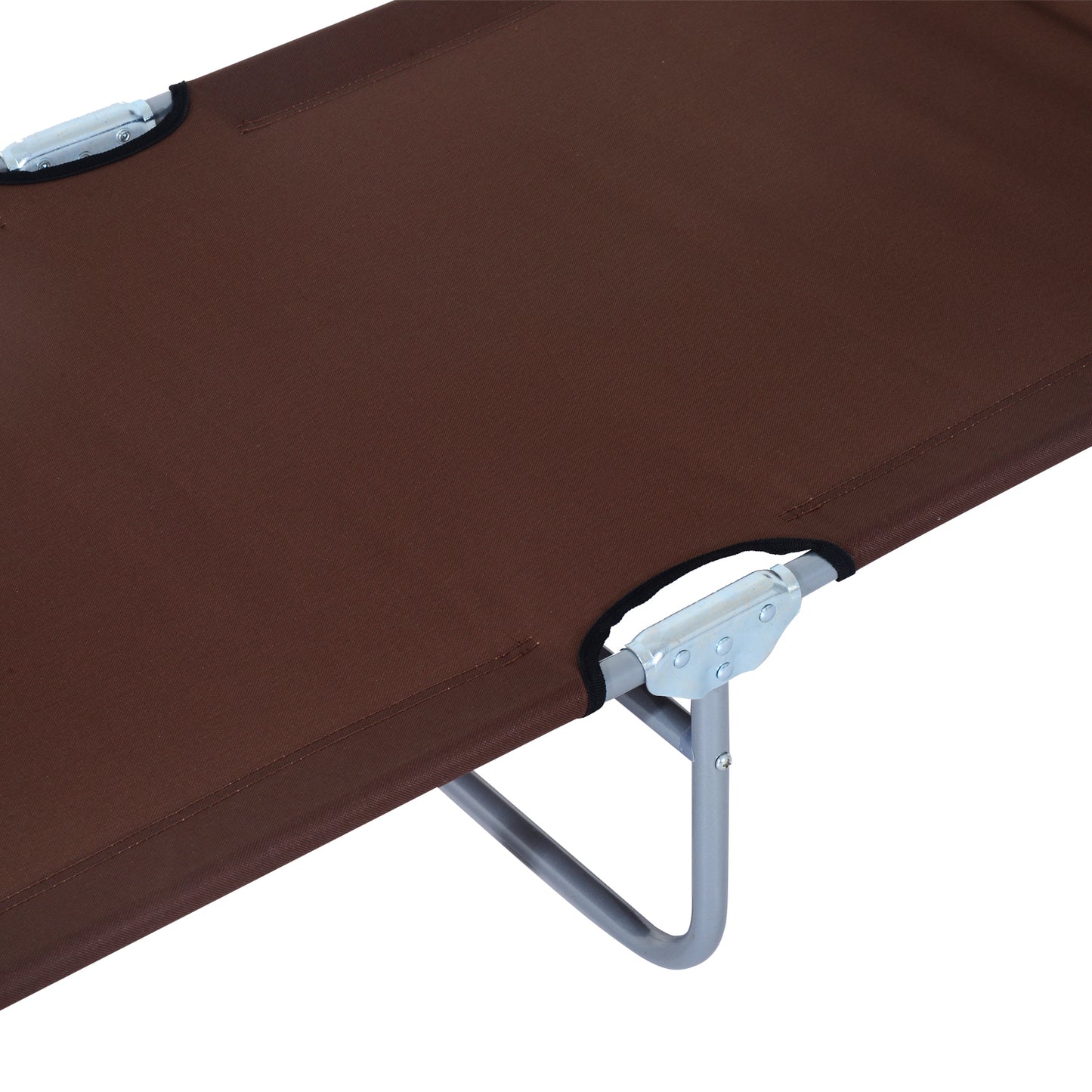 Outsunny Sonnenliege klappbar Gartenliege mit Sonnenschutz Liegestuhl mit 4-Fach verstellbare Rückenlehne Campingliege bis 120kg belastbar für Garten, Balkon und Pool geeignet, 6 Farben(Braun )