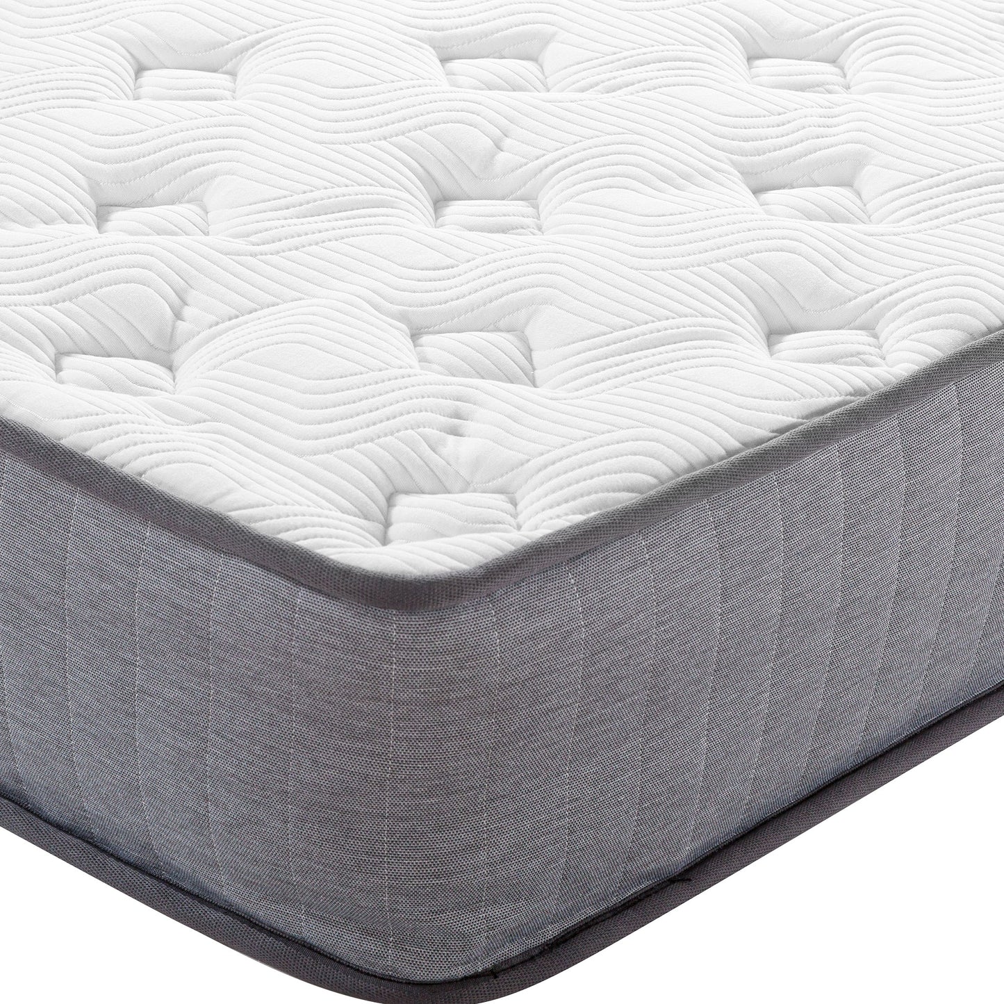 HOMCOM Matratze 90x200 cm 25,8 cm Höhe 7-Zonen ergonomisch mit abnehmbarer waschbar Bezug