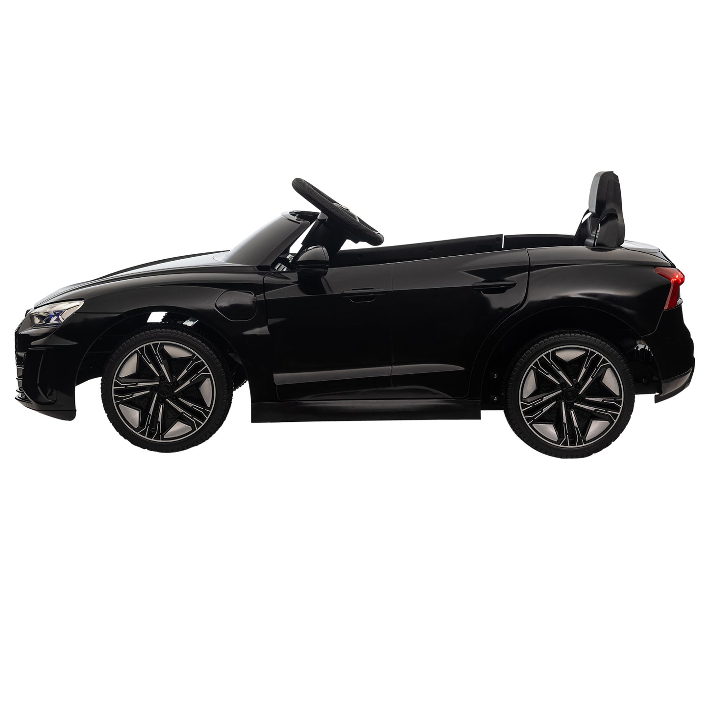 HOMCOM Kinderauto, Elektroauto, Audi-lizenziert, mit Sicherheitsgurt, Fernbedienung, Licht, schwarz, 103 x 58 x 41cm