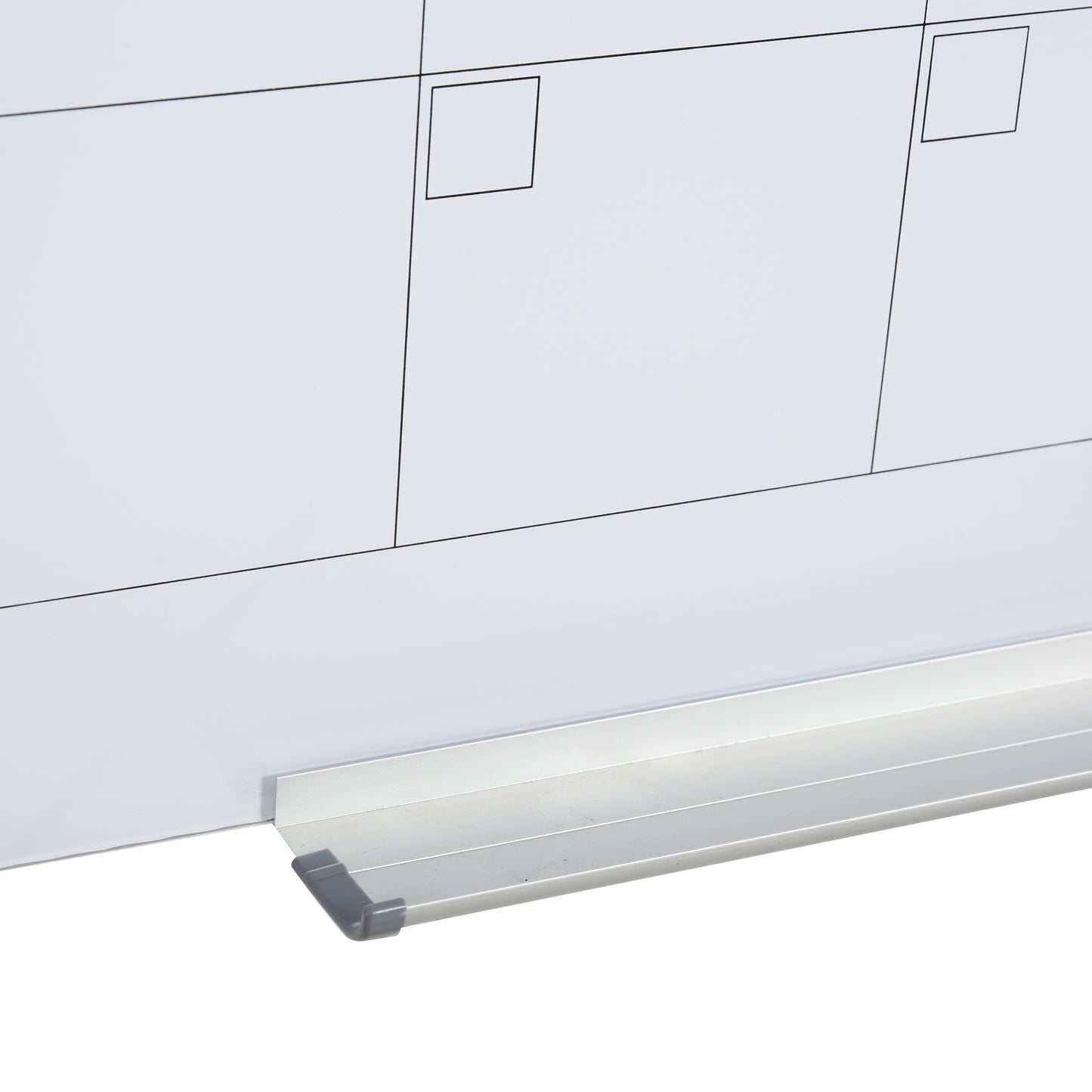 Vinsetto Whiteboard Whiteboard Kalender für Organisation Ferienpläne und Monatsplanungen inkl. 1 Stifthalter, 4 Marker & Radierer 90 x 60 cm
