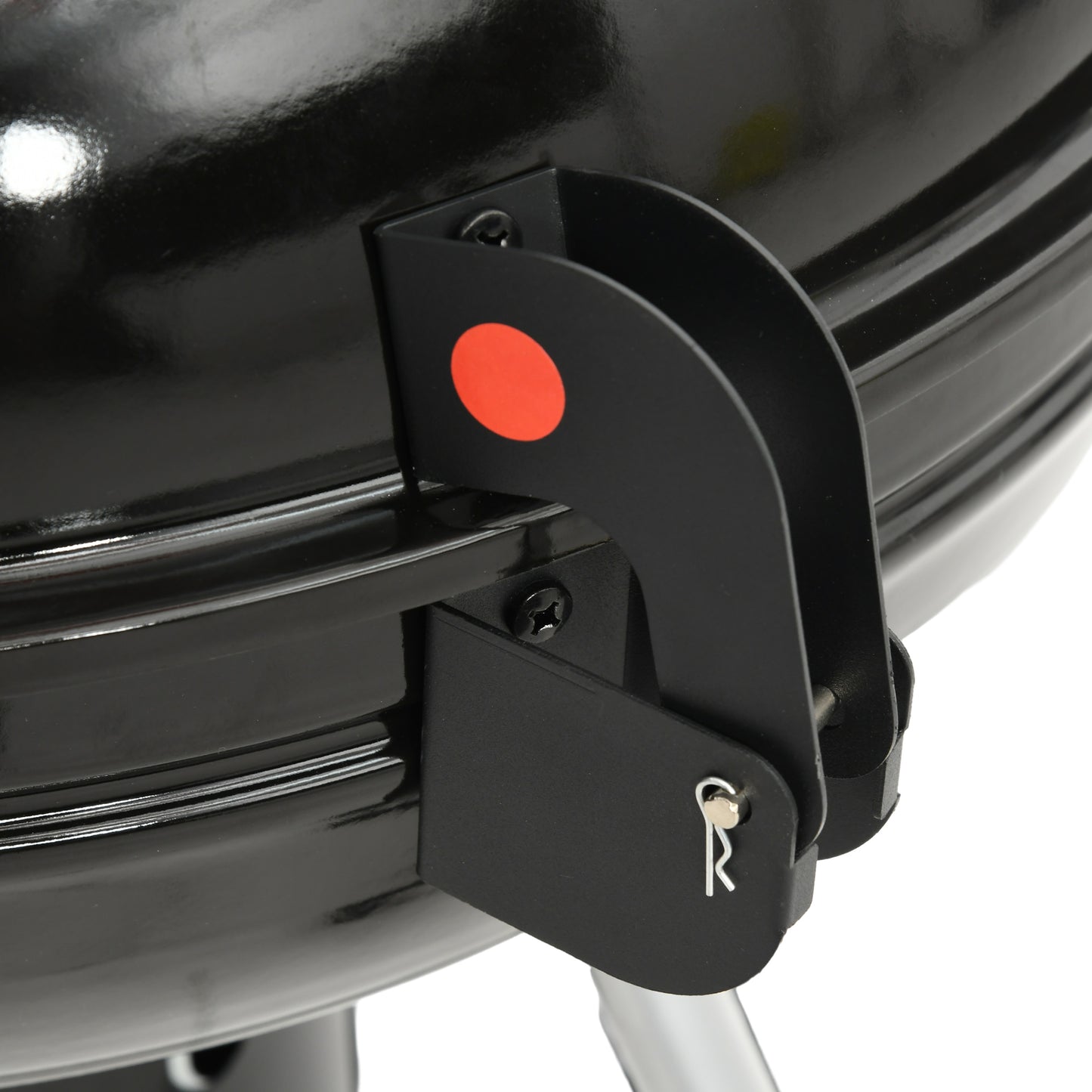 Outsunny Kugelgrill, Ø54 cm Grillrost, Warmhalterost, Ablage, Aschefach, Thermometer, 55 x 65 x 89 cm, Schwarz