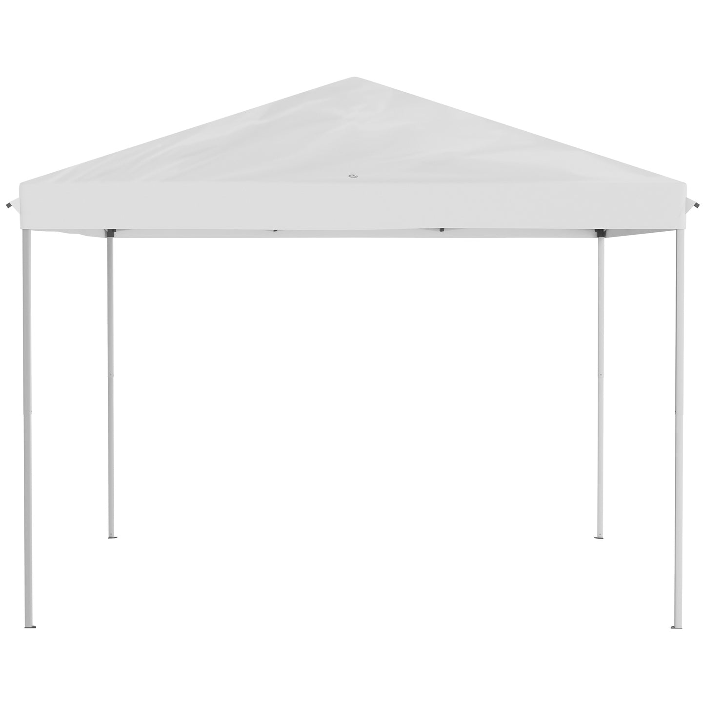 Outsunny Faltpavillon, Faltzelt mit Seitenwänden inkl. Tragetasche, Gartenpavillon, Metall, Oxfordstoff, 3 x 3 m, Cremeweiß