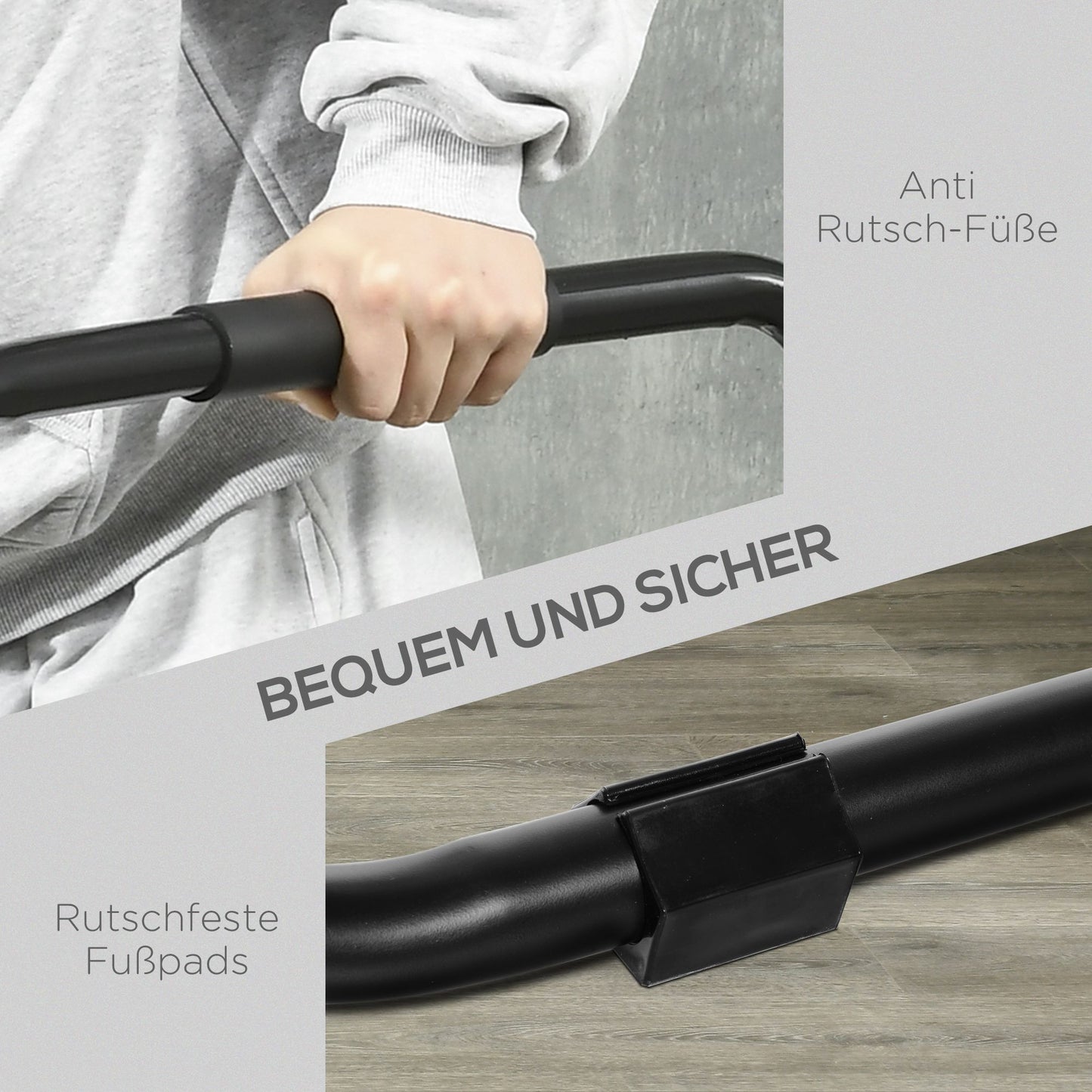 HOMCOM Dip Barren Dipstation bis 120 kg belastbar Fitnessgeräte für Zuhause Parallettes Calisthenics Equipment für Krafttraining