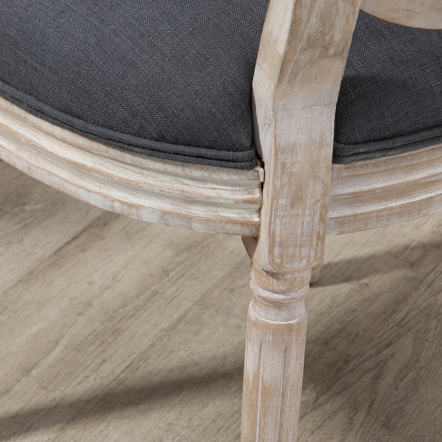 HOMCOM Küchenstühle im 2er-Set، Weich gepolstert، تصميم عتيق، Rattanoptik، Grau