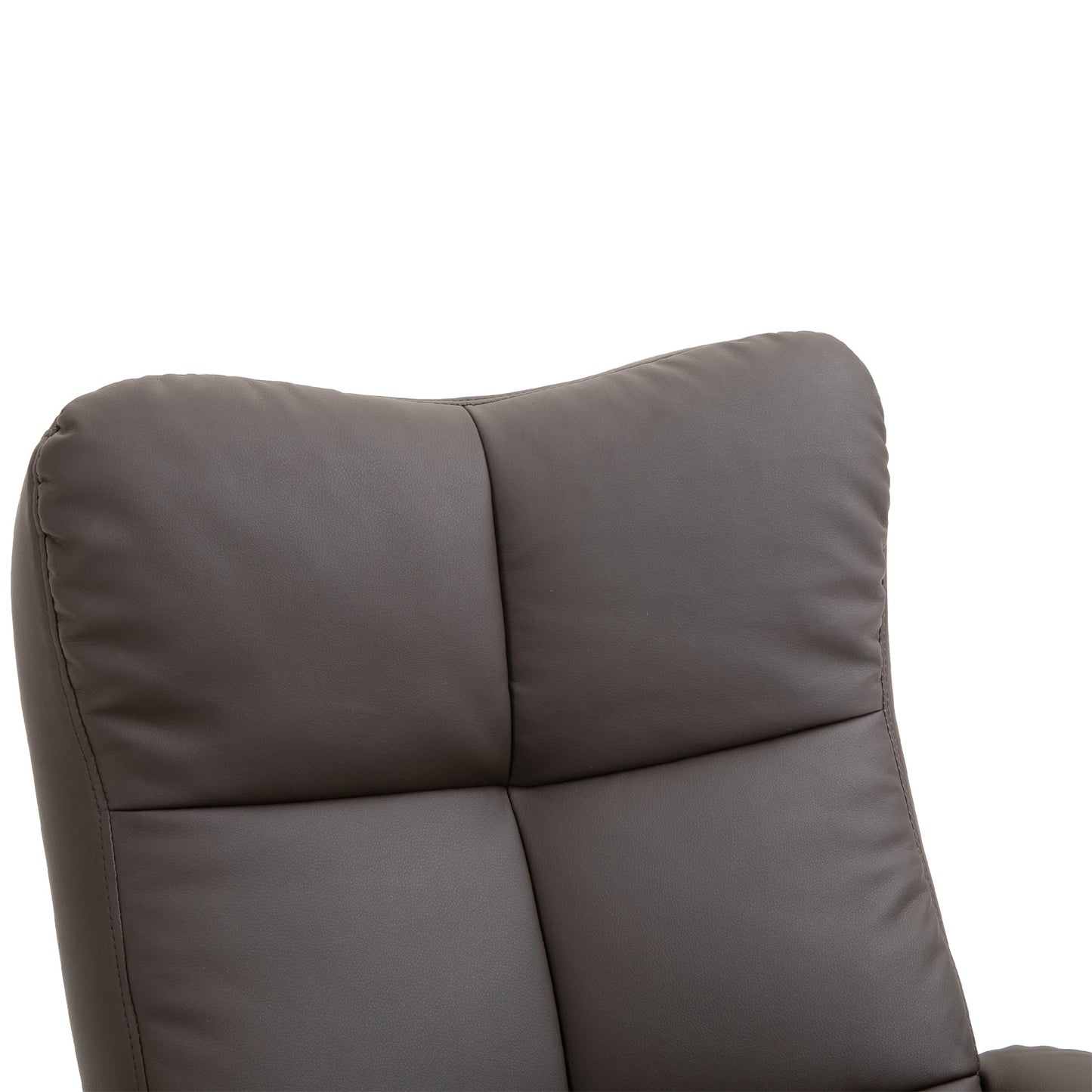 HOMCOM Relaxsessel mit Liegefunktion Massagesessel mit Fußhocker Fernsehsessel TV Sessel 145°-Neigung Liegesessel Ergonomischer Stuhl mit 10 Vibrationpunkte Kunstleder Braun 80 x 86 x 99 cm