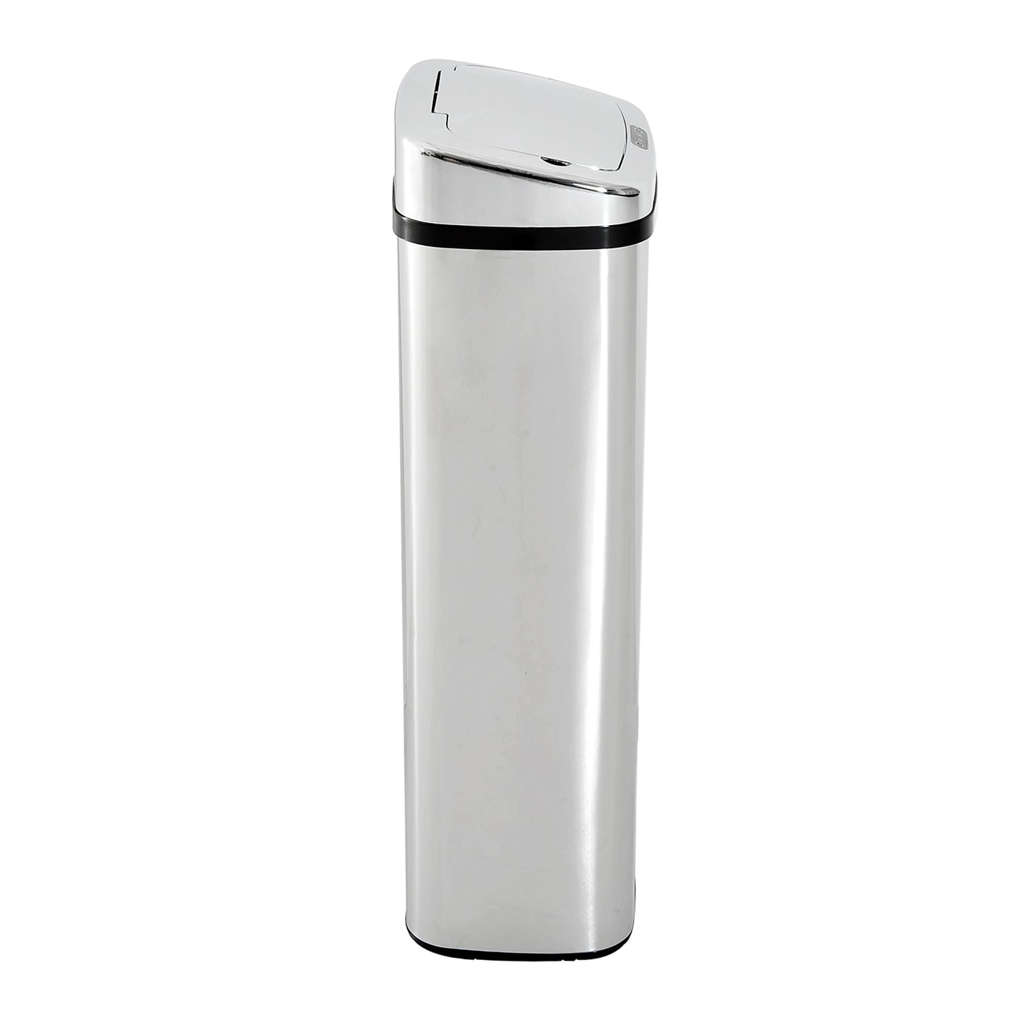 HOMCOM Sensor Mülleimer 50L Automatik Mülleimer mit Bewegungssensor, Wasserdichter Abfalleimer für Büro, Schlafzimmer, Küchen Edelstahl Silber