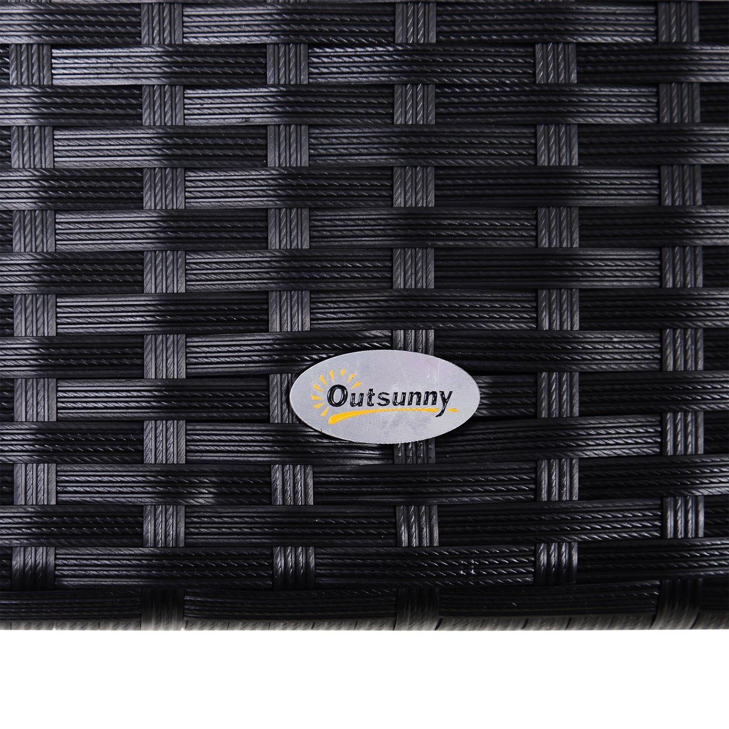 Outsunny Hollywoodschaukel 3-Sitzer aus Polyrattan Gartenschaukel mit verstellbar Sonnendach Sonnenschutz Sitzkissen Hängebank bis 360 كجم belastbar شنقاكل للحديقة 198x124x179 سم أسود