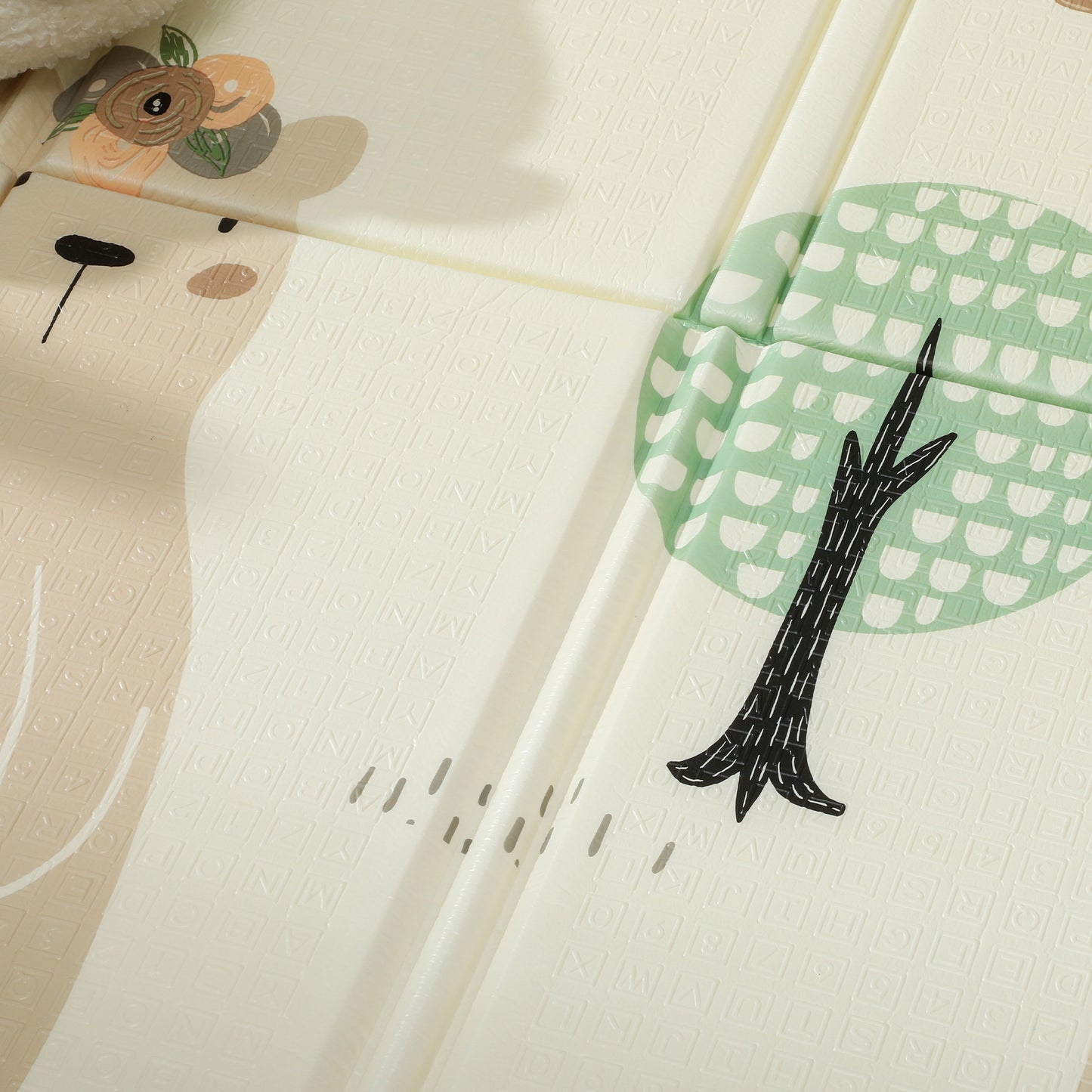 AIYAPLAY Spielmatte Baby 196 x 176 x 1,5 سم فالتبار Doppelseitige Krabbelmatte Mehrfarbig