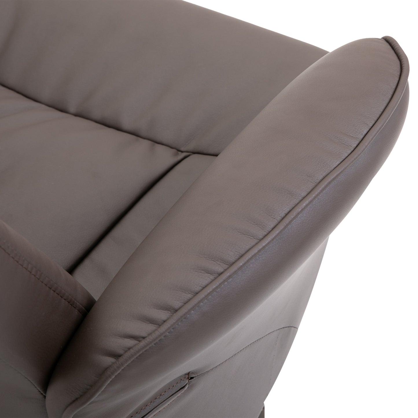 HOMCOM 2-teiliges Sessel-Set, Sessel mit Fußhocker, Relaxsessel mit Fußhocker, höhenverstellbar, neigbare Rückenlehne, Braun