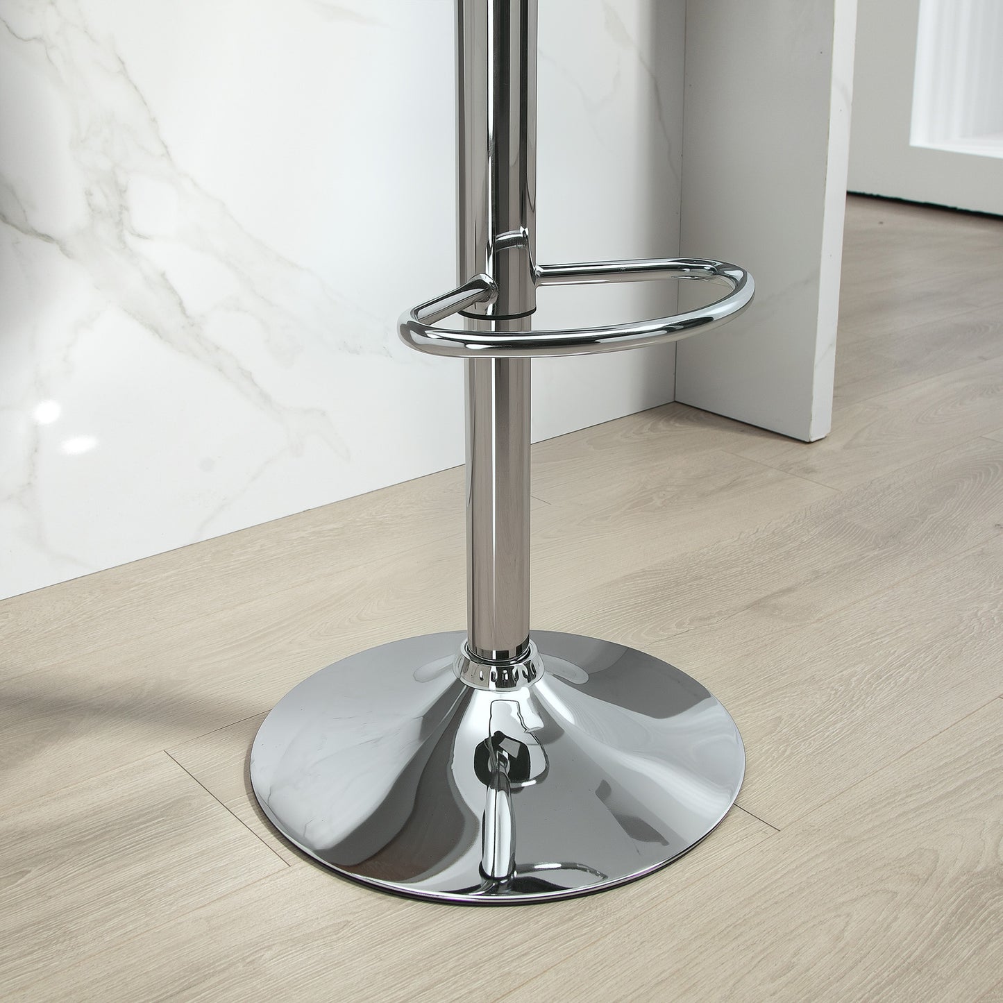 HOMCOM 2er-Set Barhocker، Barstühle، Drehstühle mit Lehne، höhenverstellbar، bis 120 كجم belastbar، 42 x 38 x 82-104 سم، أسود