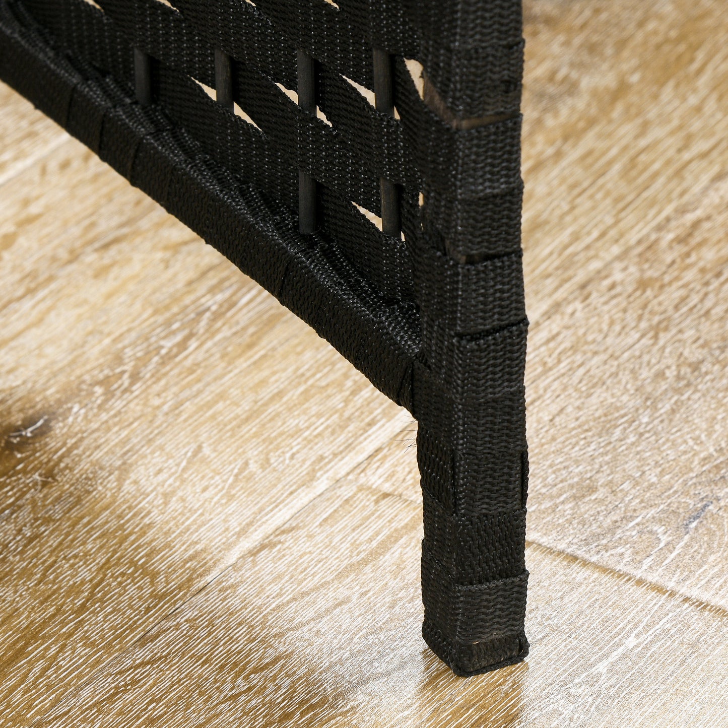 HOMCOM 6-teiliger Raumtrenner, Faltbarer Sichtschutz, Sichtschutzwand für Wohnzimmer, Schlafzimmer, Homeoffice, Schwarz