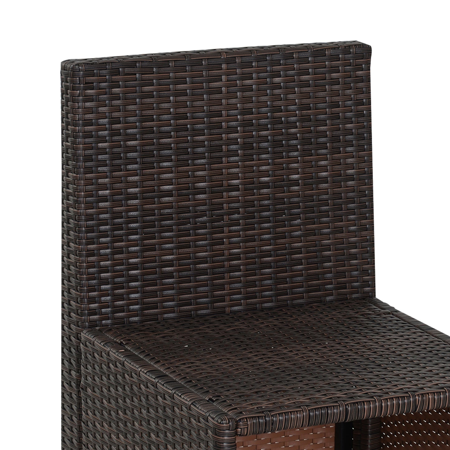Outsunny 5-teiliges Polyrattan Gartenmöbel-Set, Wetterfest Balkonmöbel für 4 Personen Terrassenmöbel mit Tisch 4 Stühle Kissen, Lounge-Set Essgruppe Sitzgruppe für Balkon, جارتن, براون + كاكي