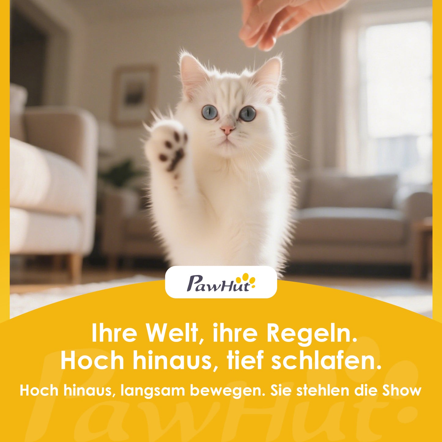PawHut Katzen-Schreibtischbett، Katzenbett für Schreibtisch mit 360° Drehung، verstellbarer Höhe، Katzenliege mit abnehmbarem، maschinenwashbarem Bett، for Katzen أقل من 6 كجم، Heimbüro، Cremeweiß
