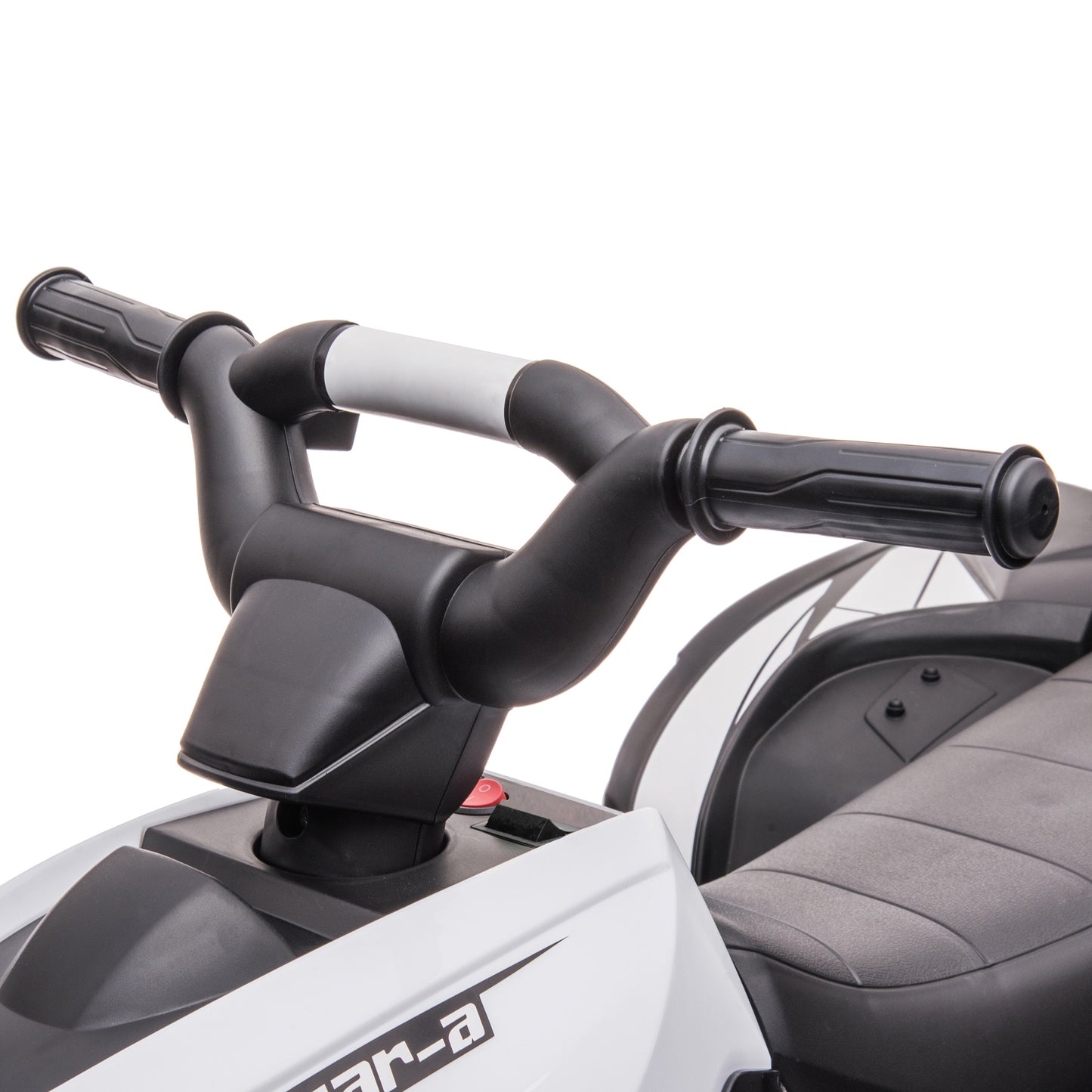 HOMCOM Kinder-Quad Elektrisches Kinderauto, 6 km/h, Sound- und Lichteffekte, : 83 cm x 53 cm x 55,5 cm, Schwarz + Weiß