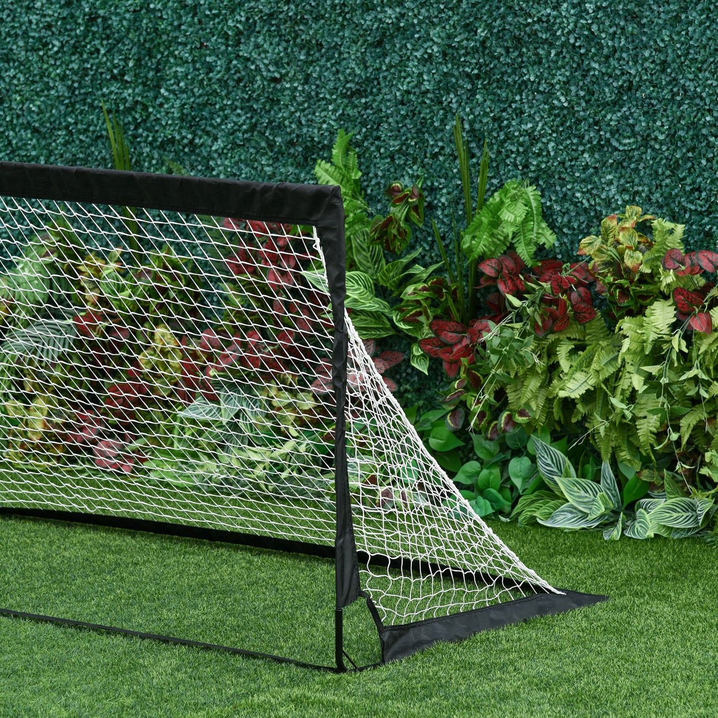 HOMCOM Fußballtor 2er Set faltbar 183 x 90 x 90 cm Fussballtor mit Tragetasche wetterfest Outdoor Fußball Tore für Erwachsene Fußballtore für Garten Training Freizeit Schwarz