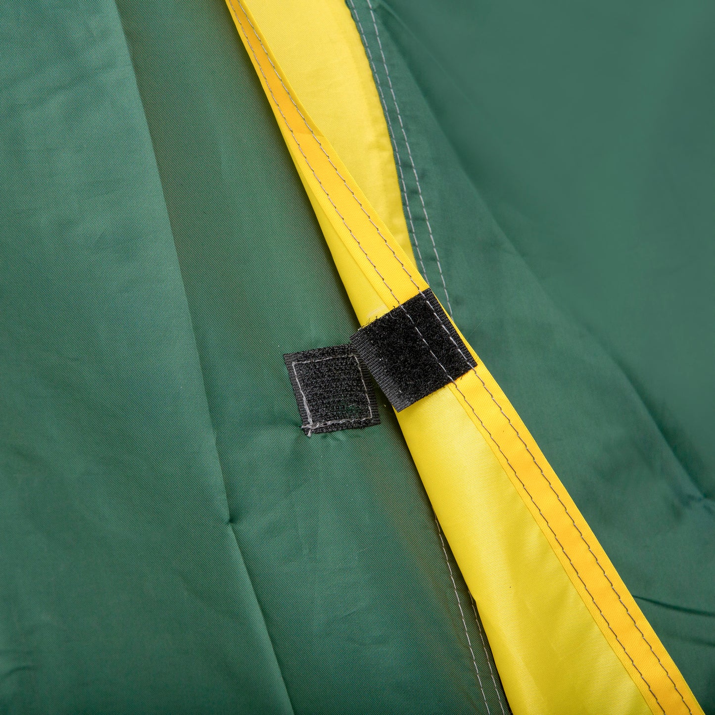 Outsunny Zelt für 2 Personen 190T Campingzelt mit Heringen Kuppelzelt Glasfaser Polyester Grün+Gelb 325 x 183 x 130 cm