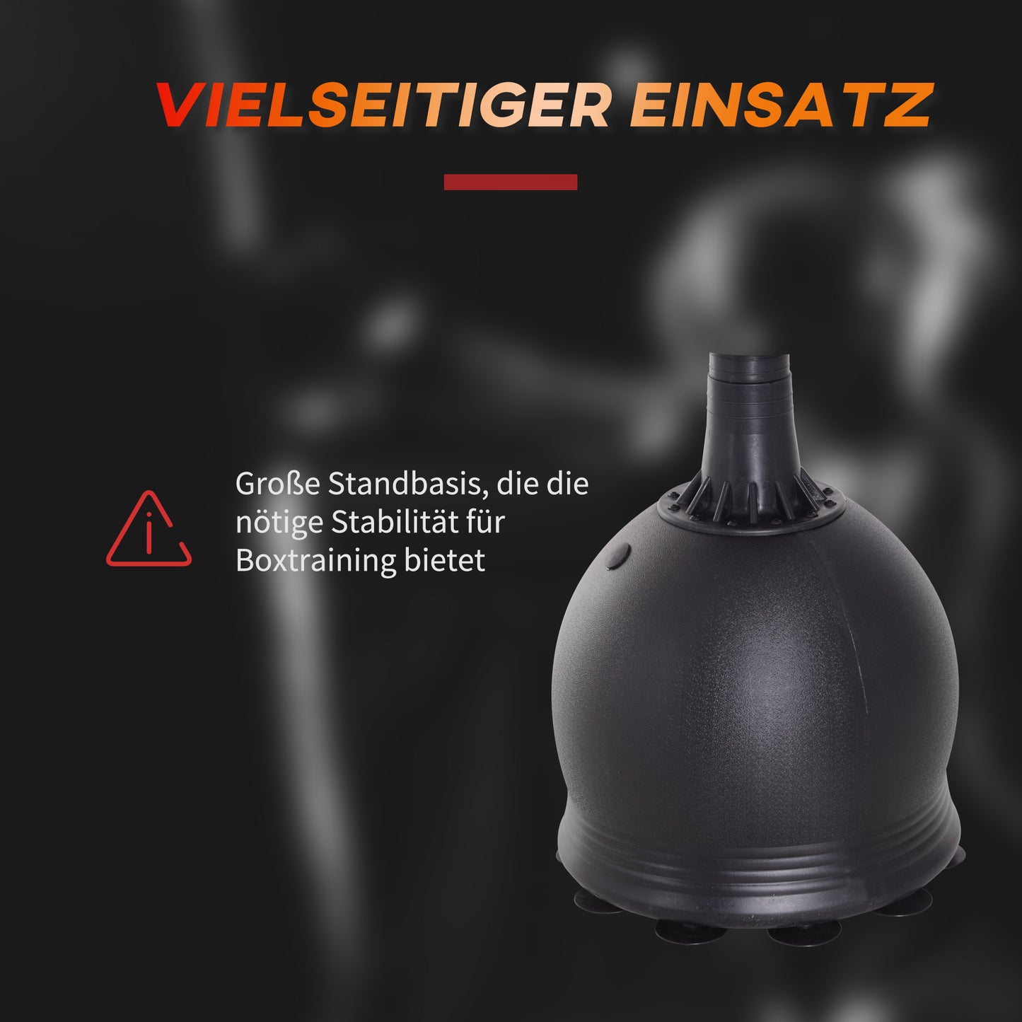 HOMCOM Boxsack Stehend 165cm Erwachsene Freistehender Heavy Duty Standboxsack mit Saugnapf-Basis Boxpartner Boxing Trainer Geeignet für Profis und Anfänger Schwarz