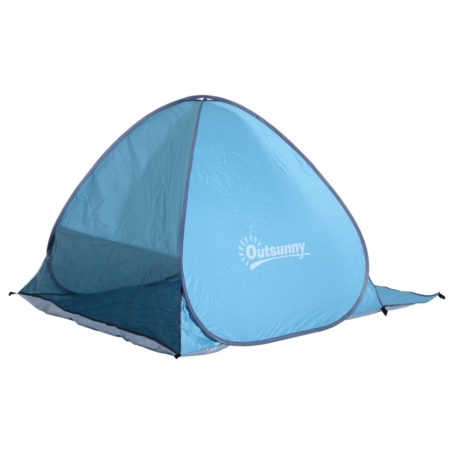 Outsunny Pop-up-Zelt, Strandzelt, Campingzelt, Polyester, 200 x 150 x 119 cm, Blau