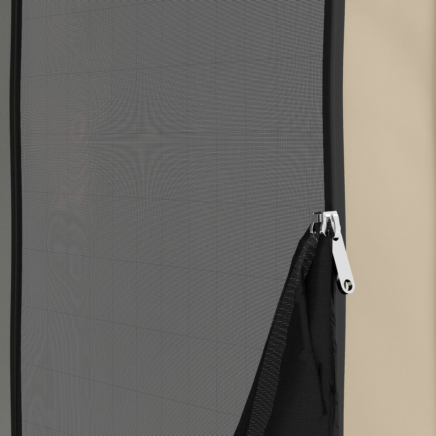 Outsunny Pop-up-Campingzelt, tragbar, UPF50+ Schutz, Netz-Seiten, Stahldraht, Khaki