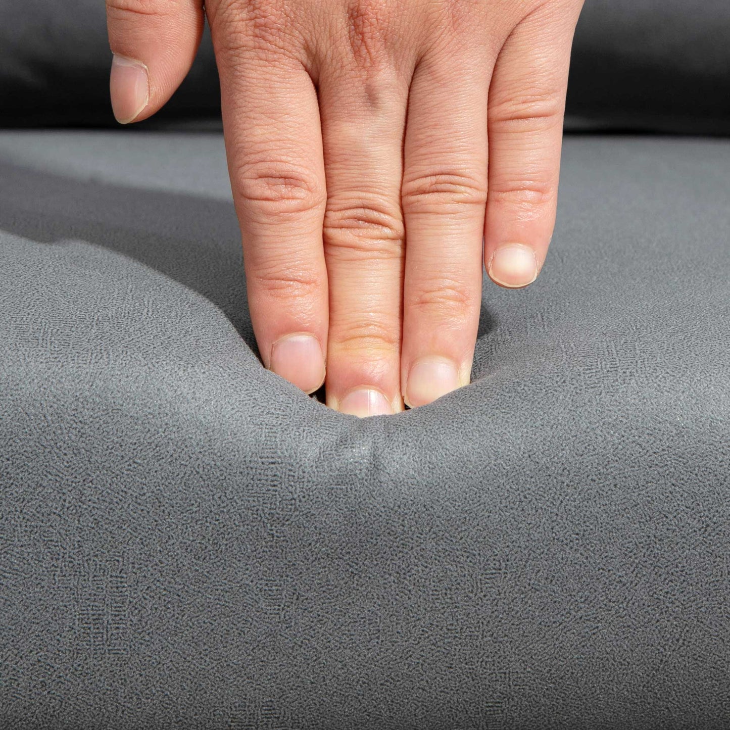 HOMCOM Drehstuhl, höhenverstellbarer Bürostuhl، بوليستر، معدني، 60 × 60 × 79-91 سم، Dunkelgrau
