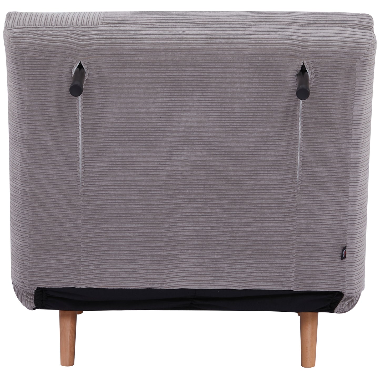 HOMCOM 2-in-1 Schlafsessel Gästebett, bis 200 kg, verstellbare Kopfstütze Cord-Optik 82 cm x 8 cm x 83 cm Grau