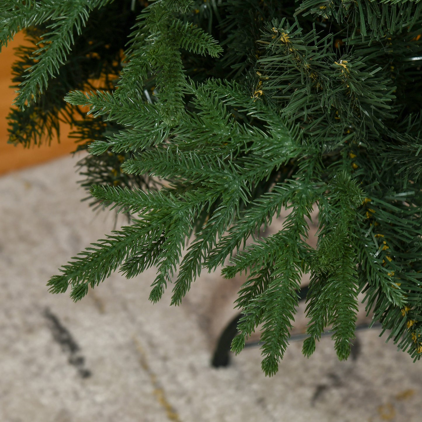 HOMCOM Weihnachtsbaum, Kunsttanne, realistisches Aussehen, schneller Aufbau, Kunststoff, Grün, 114 x 114 x 180cm