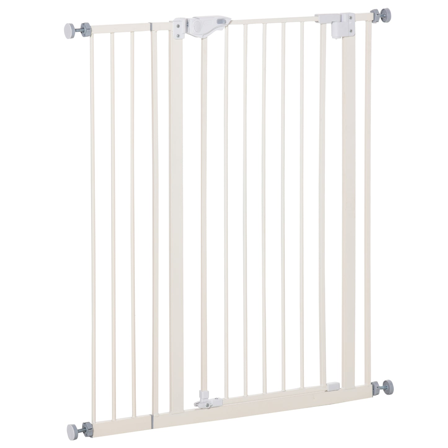 PawHut Absperrgitter für Hunde, extra hoch, Schließautomatik, Metallrahmen, 97,5 x 104,1 cm, Weiß