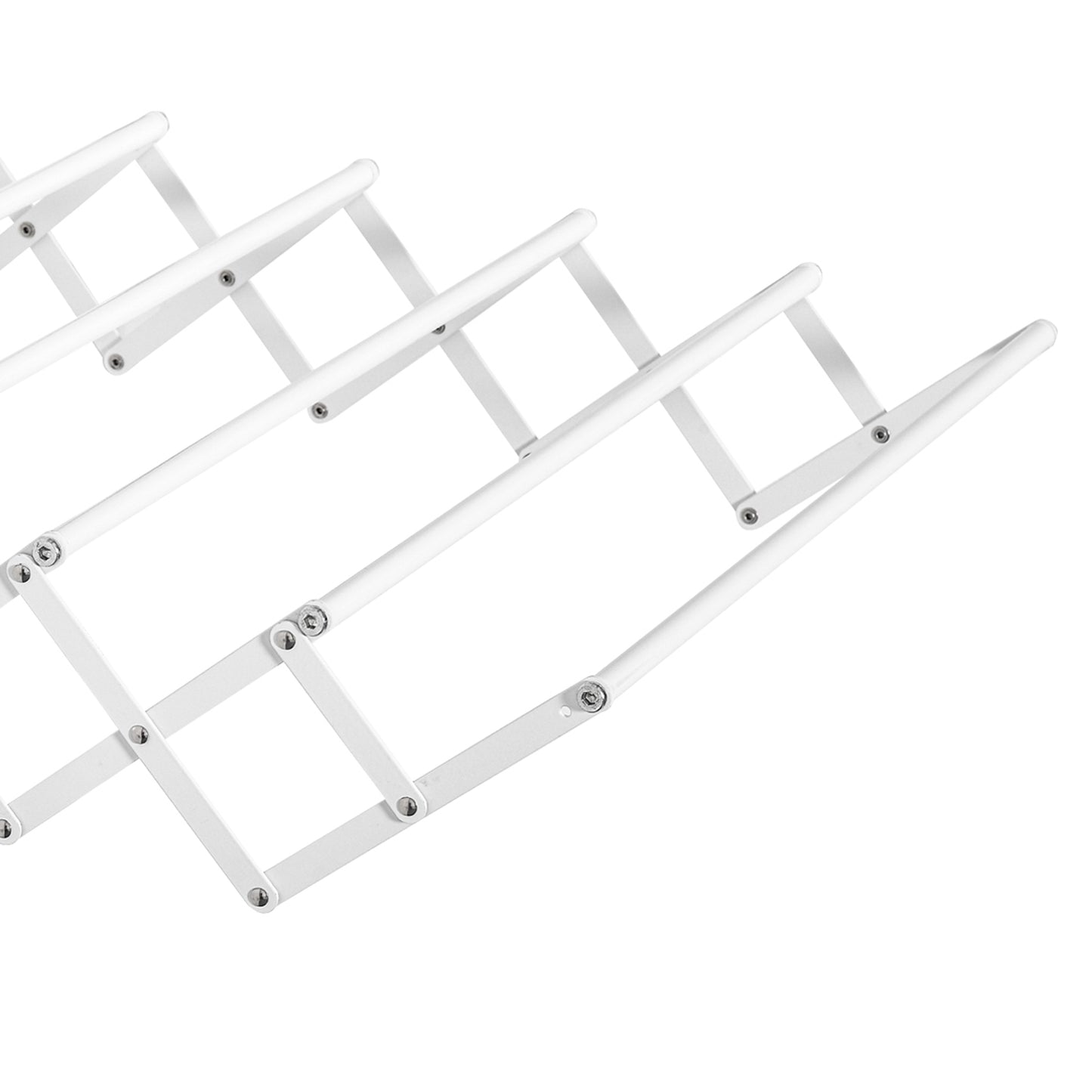 HOMCOM Wäscheständer für Wandmontage ausziehbar klappbar platzsparender Wäschetrockner، Wäschetrockner für Innen und Außen، أبيض، 63.5 × 60 × 20 سم