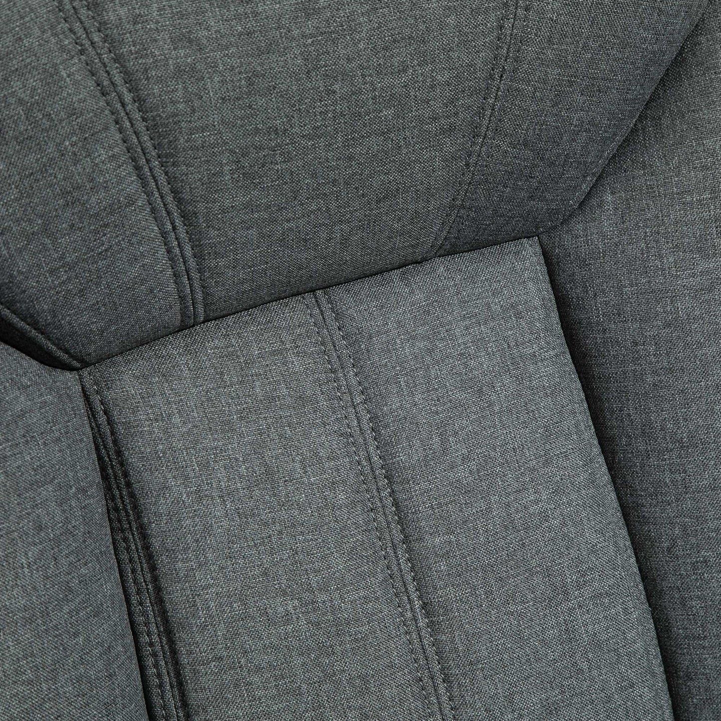 Vinsetto Bürostuhl mit Wippfunktion ergonomischer Stuhl mit gepolsterte Armlehne Kopfstütze höhenverstellbarer Schreibtischstuhl Drehstuhl mit Rückenlehne Nylon Grau 65 x 78 x 110-118 cm
