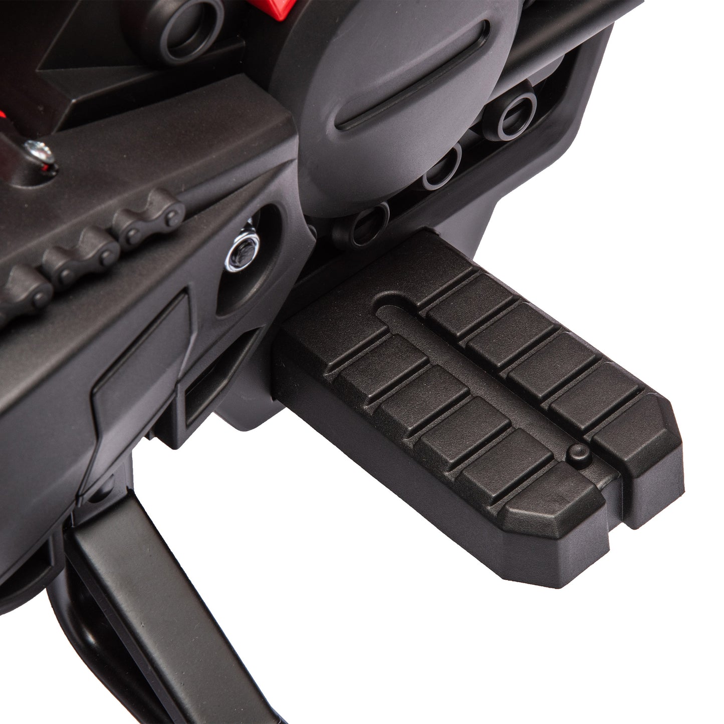 AIYAPLAY Elektro-Motorrad für Kinder, 6V Batterie-Antrieb, Stützräder, Hupe, Startgeräusch, 3-8 Jahre, Rot