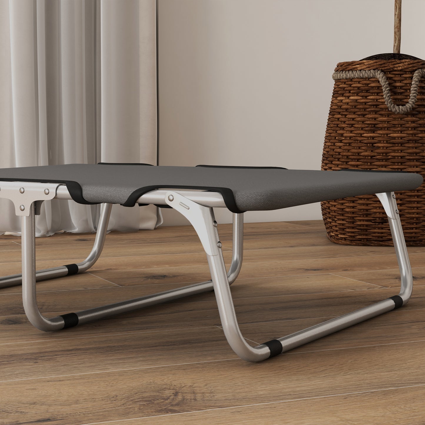 PawHut Hundebett, klappbar, robust & komfortabel, bis 10kg, 71x58x20cm, Grau