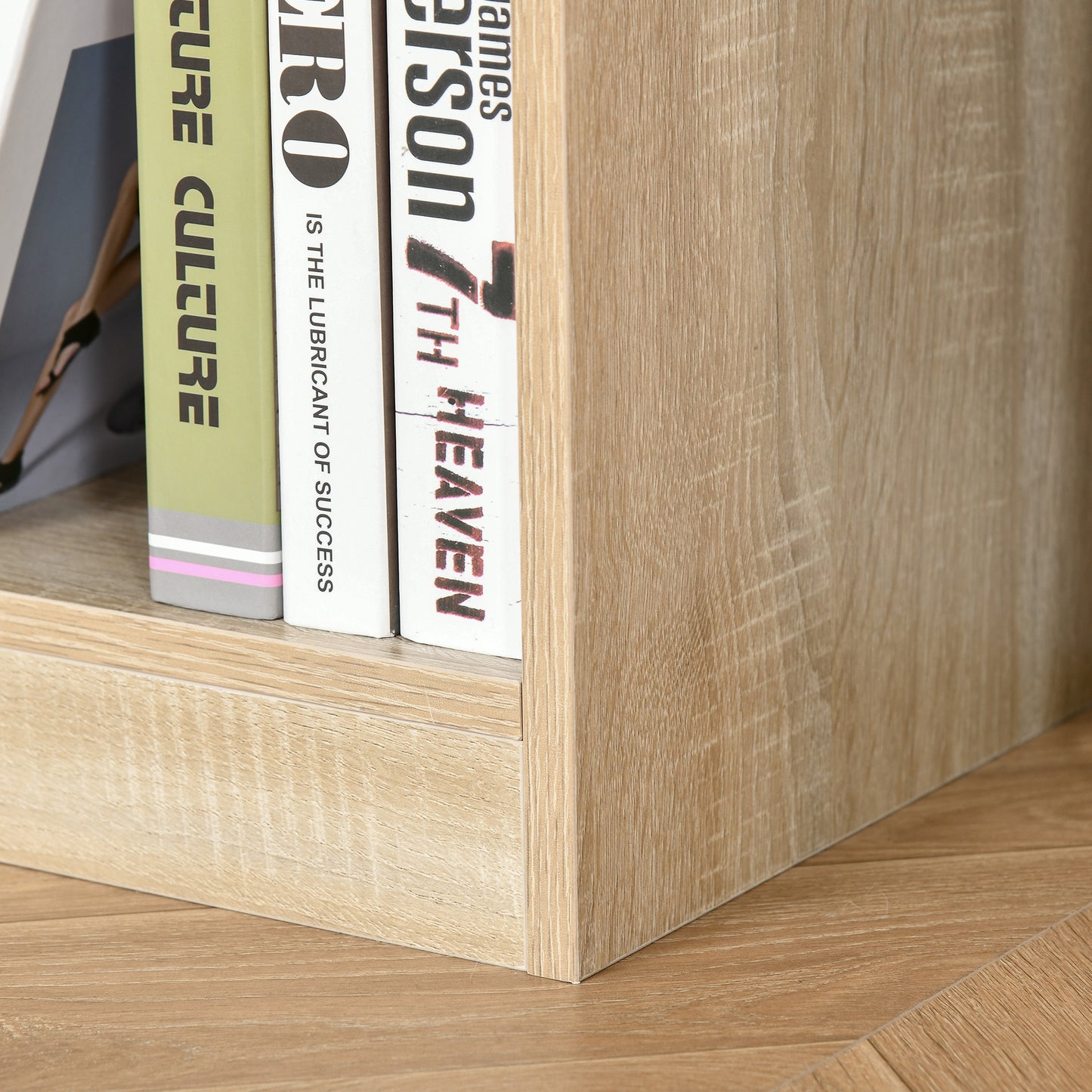 HOMCOM Bücherregal Regal Standregal، 8 Regalfächer، 97,5 × 30 × 100 سم، Eichen-Optik