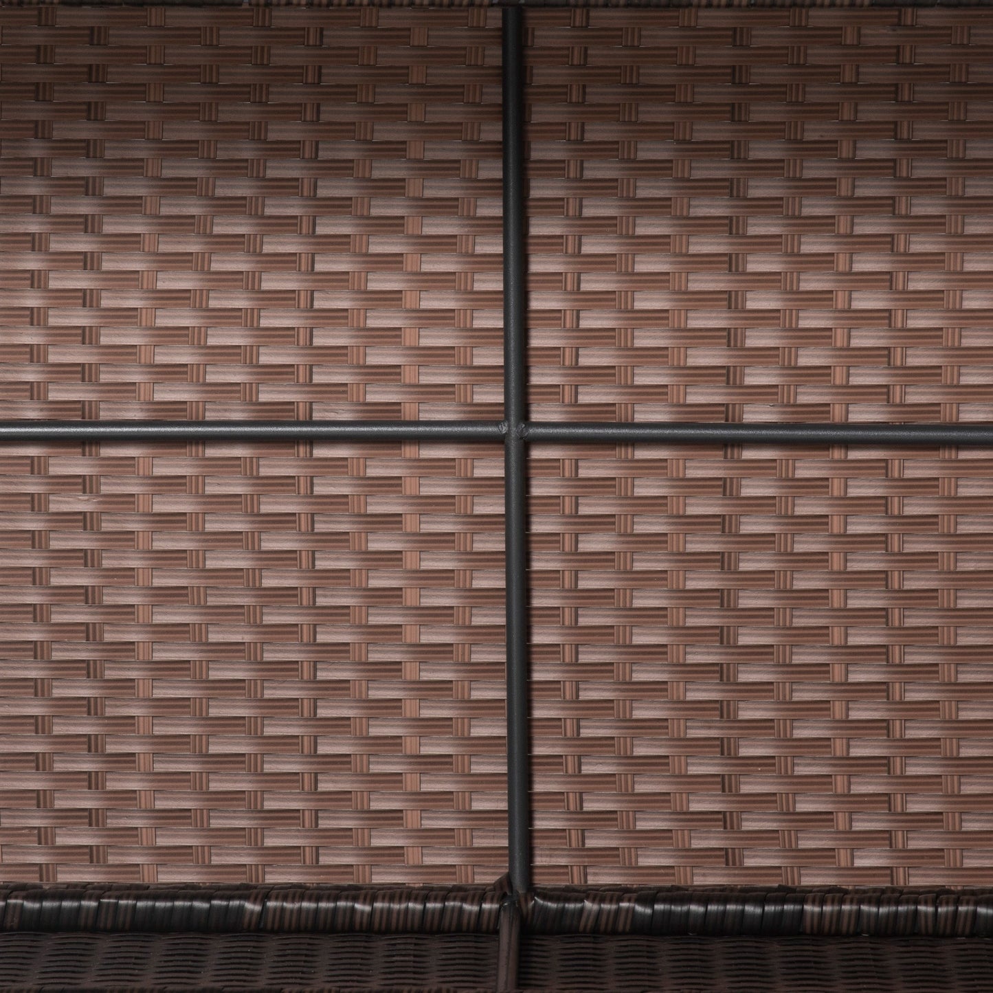 Outsunny Garten Beistelltisch Couchtisch Gartentisch Balkontisch Polyrattan Braun 85 x 50 x 39 cm