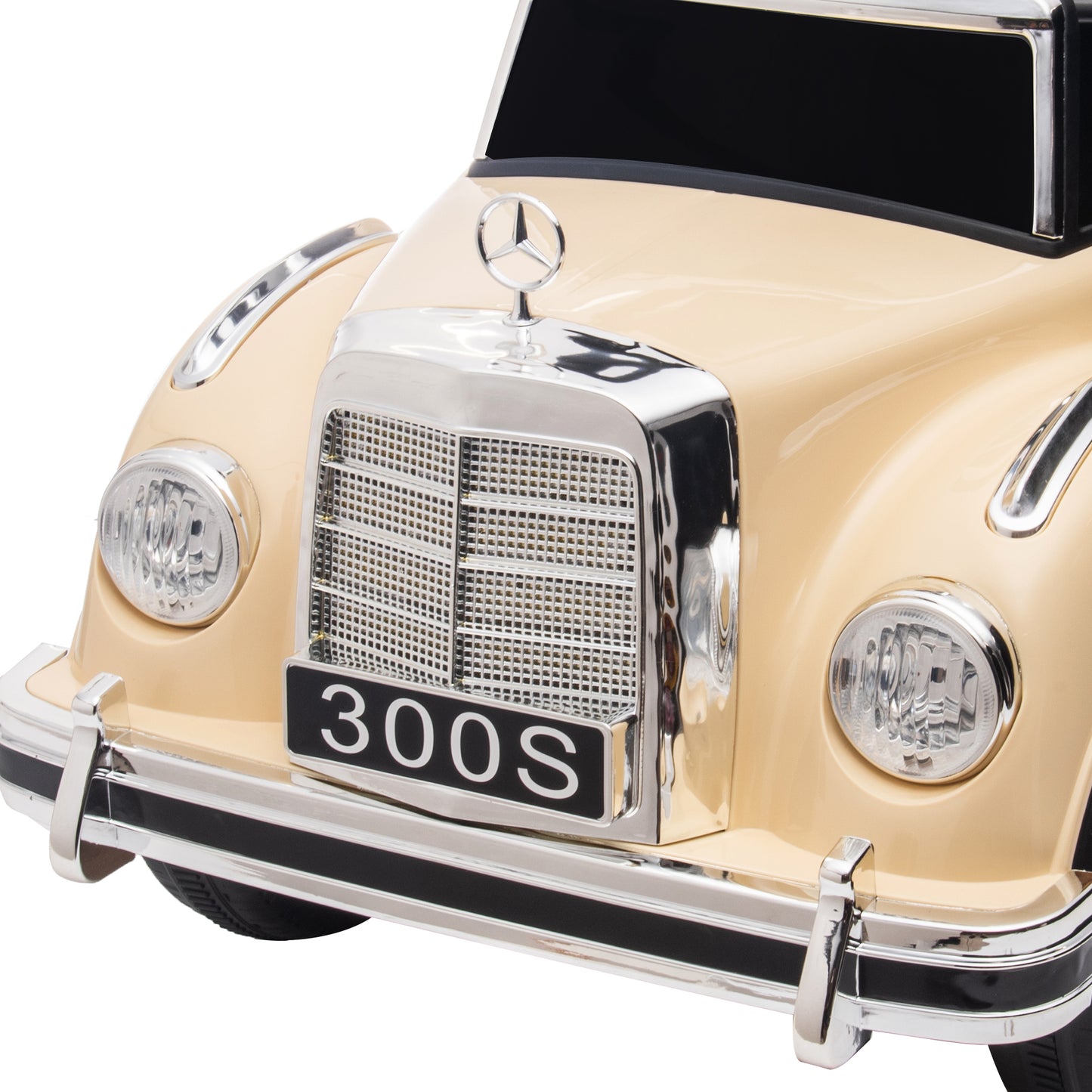 AIYAPLAY Rutscher Kinderauto Mercedes Benz Design 300 S Design, Beige