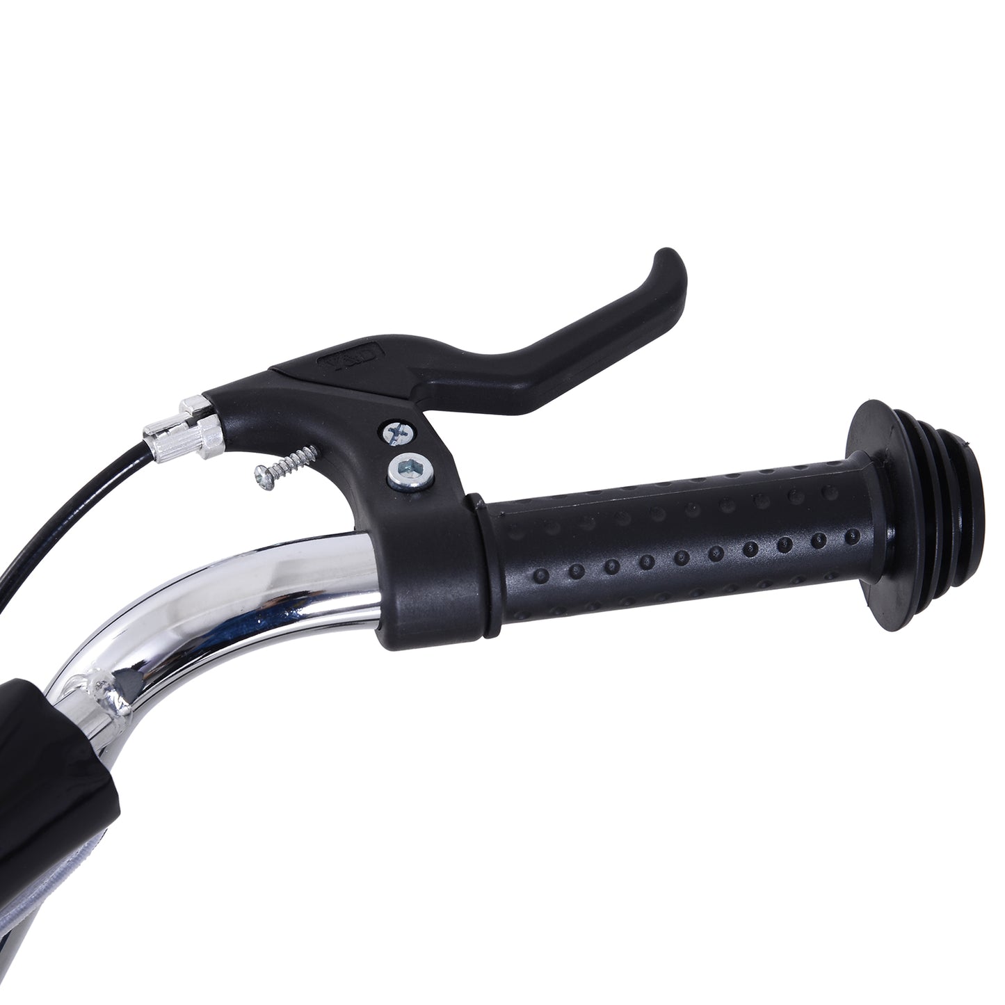 HOMCOM Kinderroller 16/12 Zoll Scooter Tretroller mit Bremsen Cityroller Kickboard Kinder Roller für 5+ Jahre Kinder Schwarz 135 x 58 x 92-100 cm