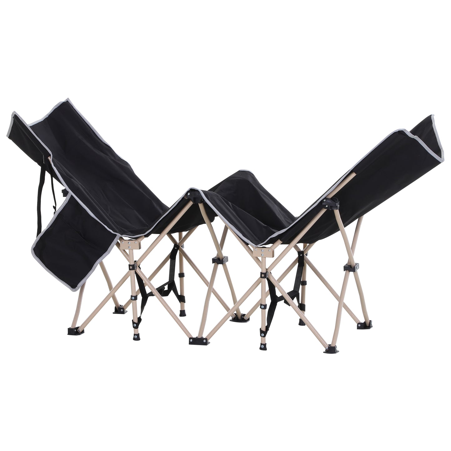 Outsunny Feldbett, Campingbett, klappbar, wetterbeständig, ink. Tragetasche, 190 x 68 x 52 cm, Schwarz