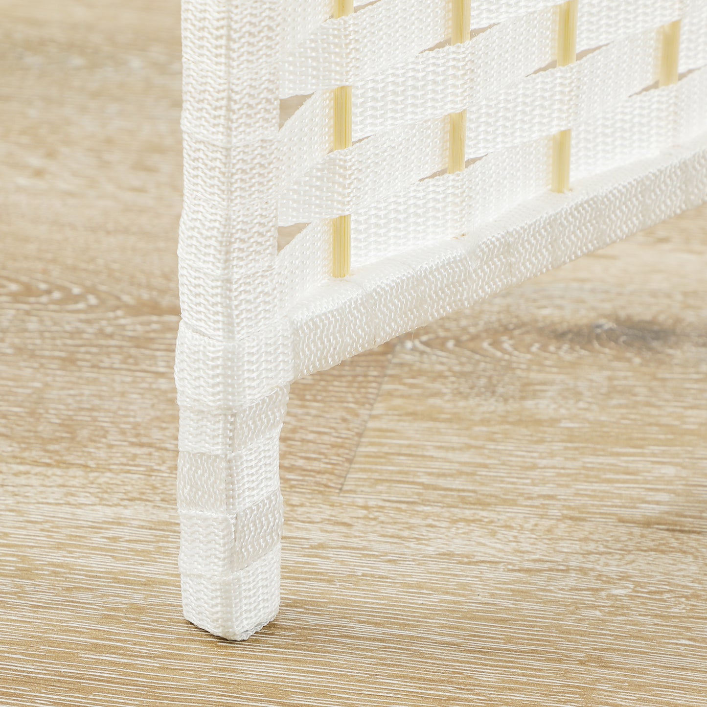 HOMCOM 6-teiliger Raumtrenner, Faltbarer Sichtschutz, Sichtschutzwand für Wohnzimmer, Schlafzimmer, Homeoffice, Weiß