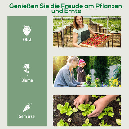 Outsunny Folien-Gewächshaus، Treibhaus، Mini-Gewächshaus، Pflanzenhaus، Frühbeet، 4 Regalfächer، 69 × 50 × 165 سم، Grün