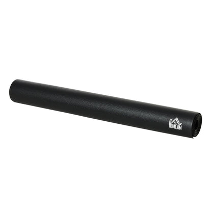 HOMCOM Bodenschutzmatte für Fitnessgeräte rutschfest Fitnessmatte 6 mm Dicke Unterlegmatte Sportmatte Multifunktionsmatte für Yoga Laufband Heimtrainer Yogamatte Bodenmatte 180x90 cm Schwarz