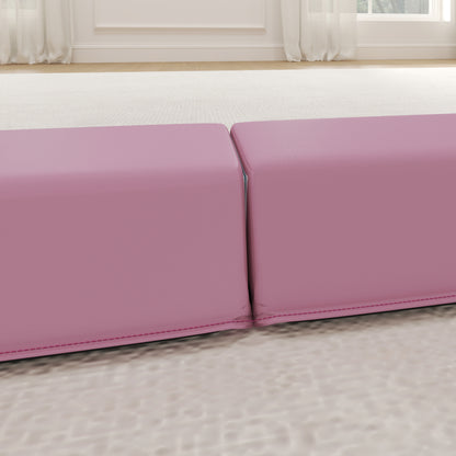 SPORTNOW Schwebebalken 2,4 m, faltbar, rutschfester Boden, für 3+ Jahre, bis 80 kg, Rosa