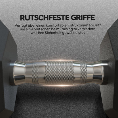 HOMCOM Hanteln mit gerändeltem Griff، Kurzhantel aus Gusseisen، 2 × 15 كجم، Kurzhanteln für Männer und Frauen