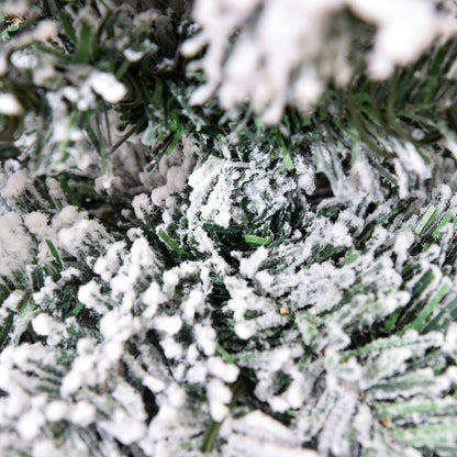 HOMCOM Künstlicher Weihnachtsbaum, 630 Zweige, 37 Zapfen, verschneite Spitzen, feuerfest, 150 cm