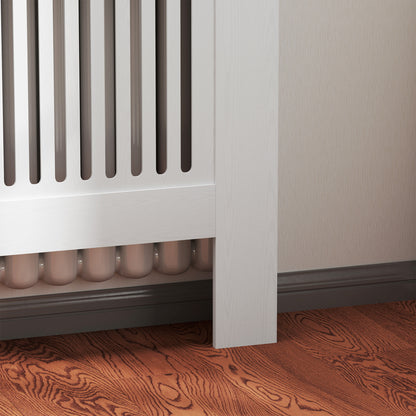 HOMCOM Heizkörperverkleidung, Heizungsabdeckung, 78 x 19 x 81cm, Heizkörper-Abdeckung für Schlafzimmer, Wohnzimmer, MDF, Weiß