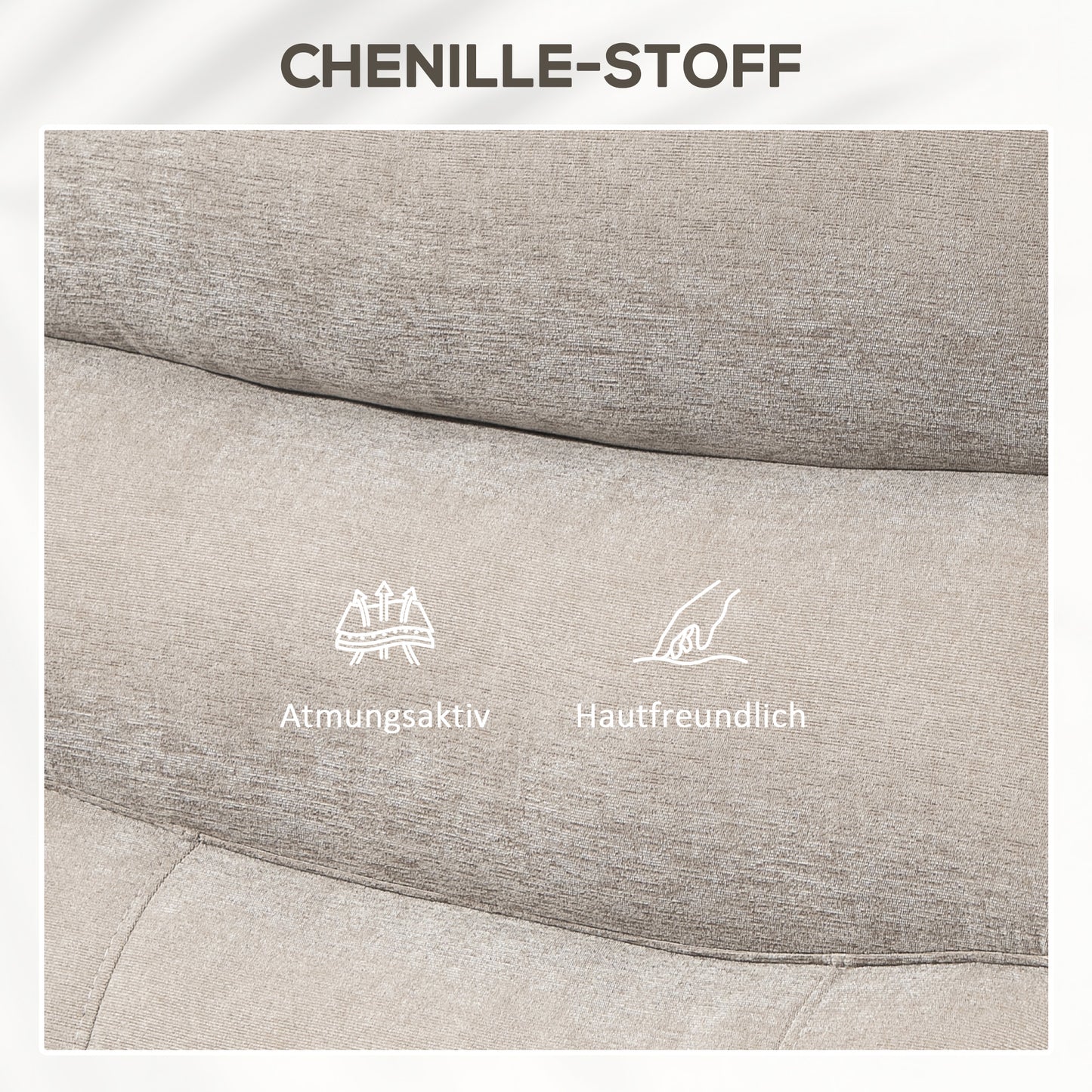 HOMCOM Massagesessel mit Aufstehfunktion, 8 Vibrationsmassagepunkte, Elektrischer Polstersessel mit 2 Fernbedienungen Hellbraun