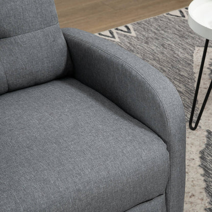 HOMCOM Relaxsessel mit Liegefunktion, ausfahrbares Fußteil, Taschenfederkern, bis 150 kg, Grau