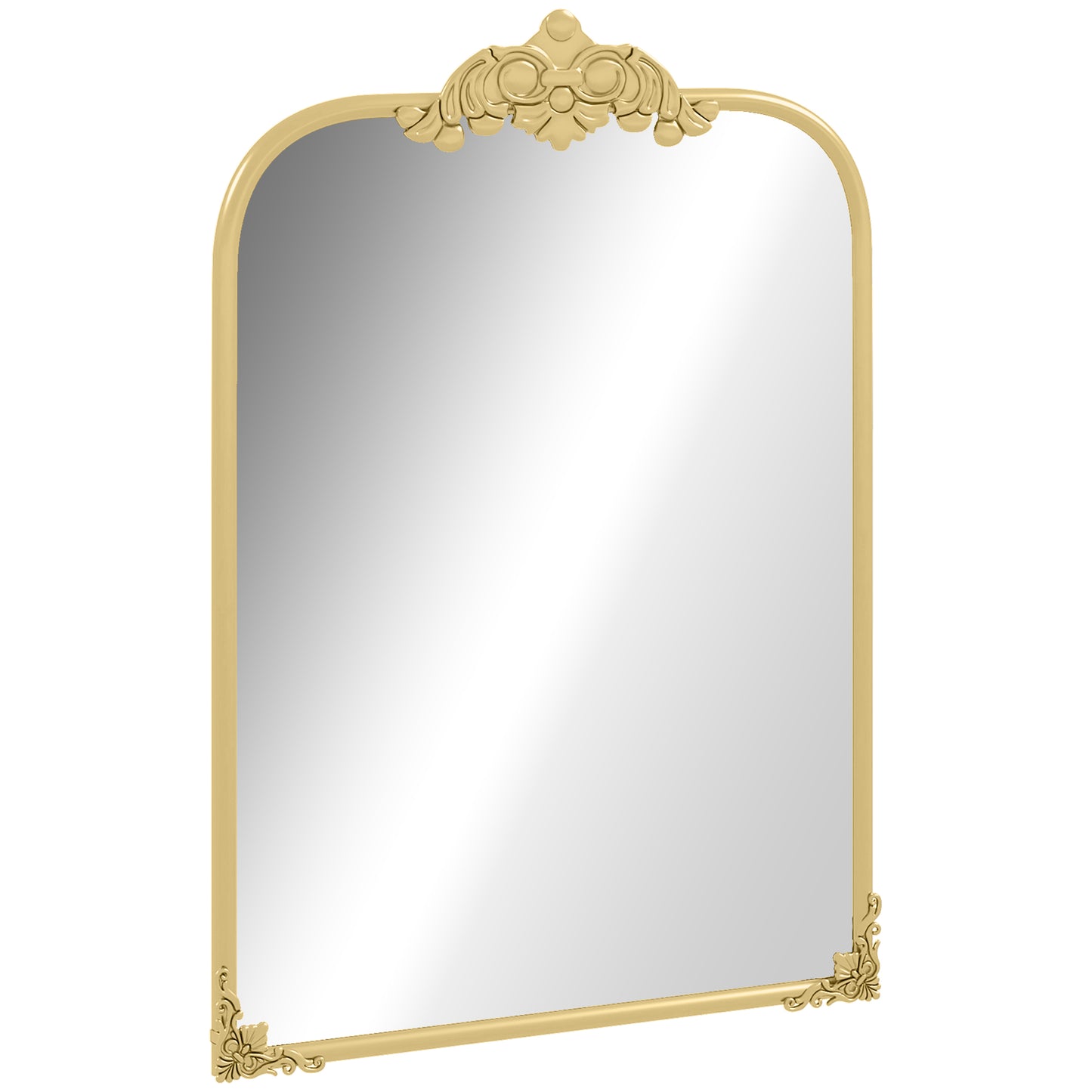 HOMCOM Wandspiegel, stilvoll, 60x3x87cm, Goldton