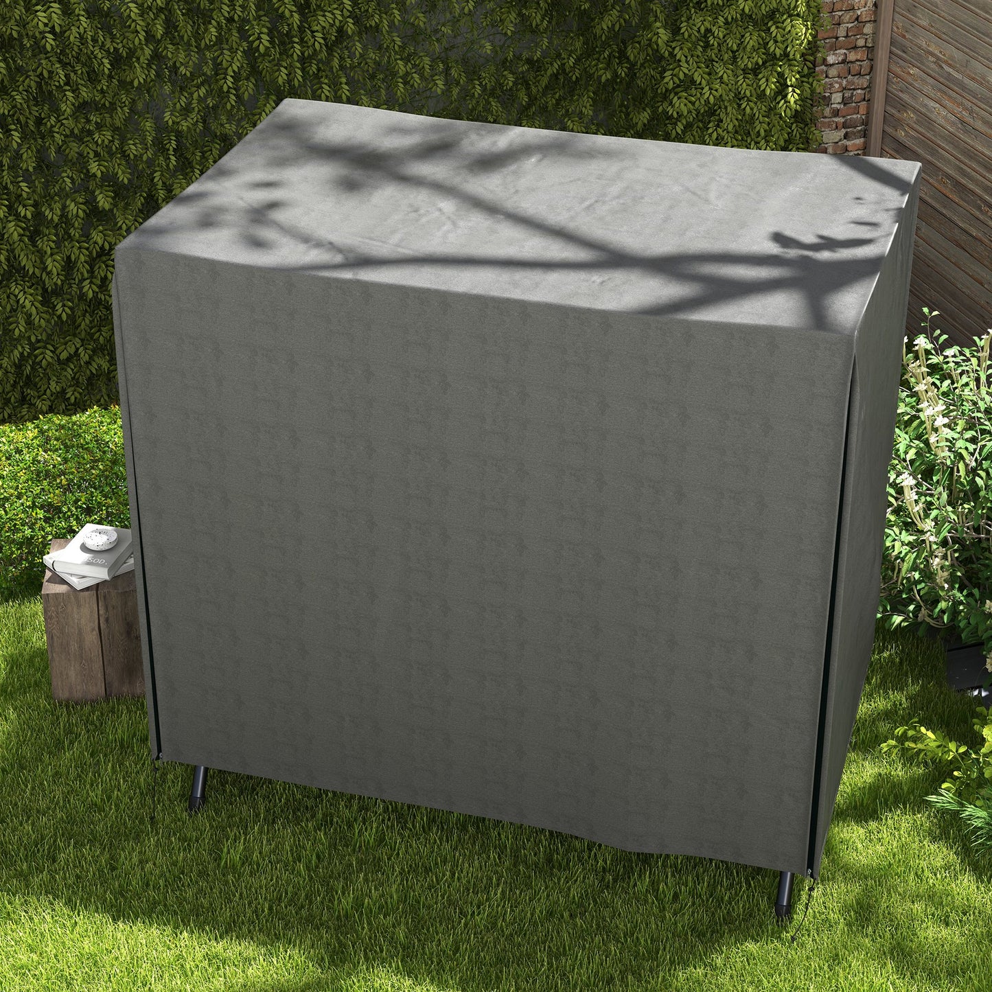 Outsunny Abdeckung für Gartenschaukel, Schutzhülle für Hollywoodschaukel, Abdeckhaube, wasserfest, 177 x 114 x 152 cm, Grau