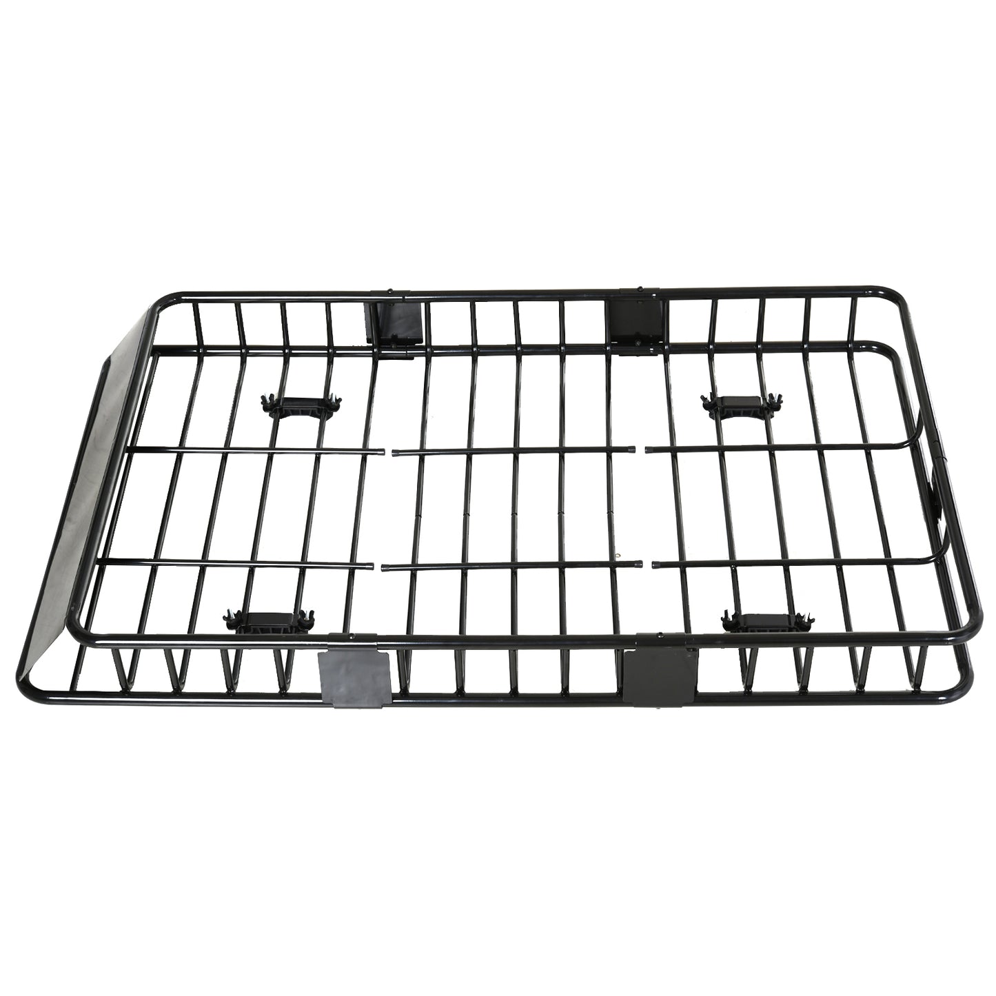 HOMCOM Dachgepäckträger Auto Dachkorb aus Metall 162x99x16cm Universal Gepäckträger Dachträger Tragfähigkeit von 100 kg Gepäckkorb für Camping, Grillen, Autoreisen Schwarz