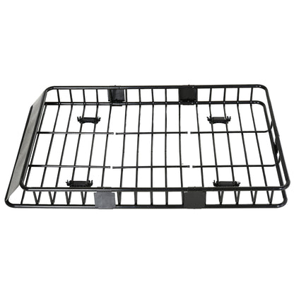 HOMCOM Dachgepäckträger Auto Dachkorb aus Metall 162x99x16cm Universal Gepäckträger Dachträger Tragfähigkeit von 100 kg Gepäckkorb für Camping, Grillen, Autoreisen Schwarz