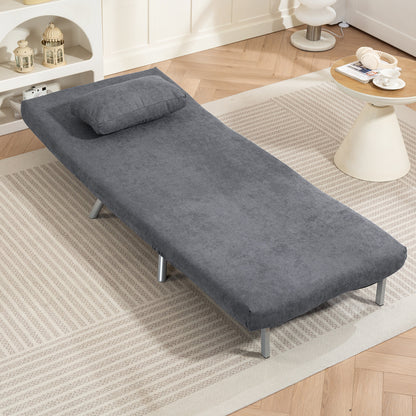 HOMCOM Polstersessel mit Bettfunktion، 3-in-1 Design، Schlafsessel، Gästebett، Stoffbezug، mit Kissen، Dunkelgrau